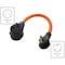 Ac Works Plug Adapter, STW, 6-50R, TT-30P, 6-50P, TT-30P, 1.5 ft., Orange WDTT650-018 - alternate 3